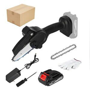 6-inch mini handheld lithium battery chainsaw (black-6inch+1*battery)